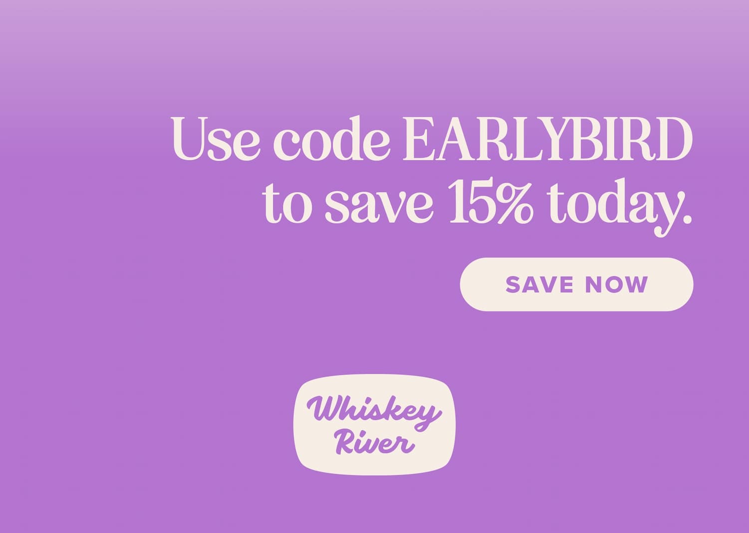 Use code EARLYBIRD to save 15% today. Save now.