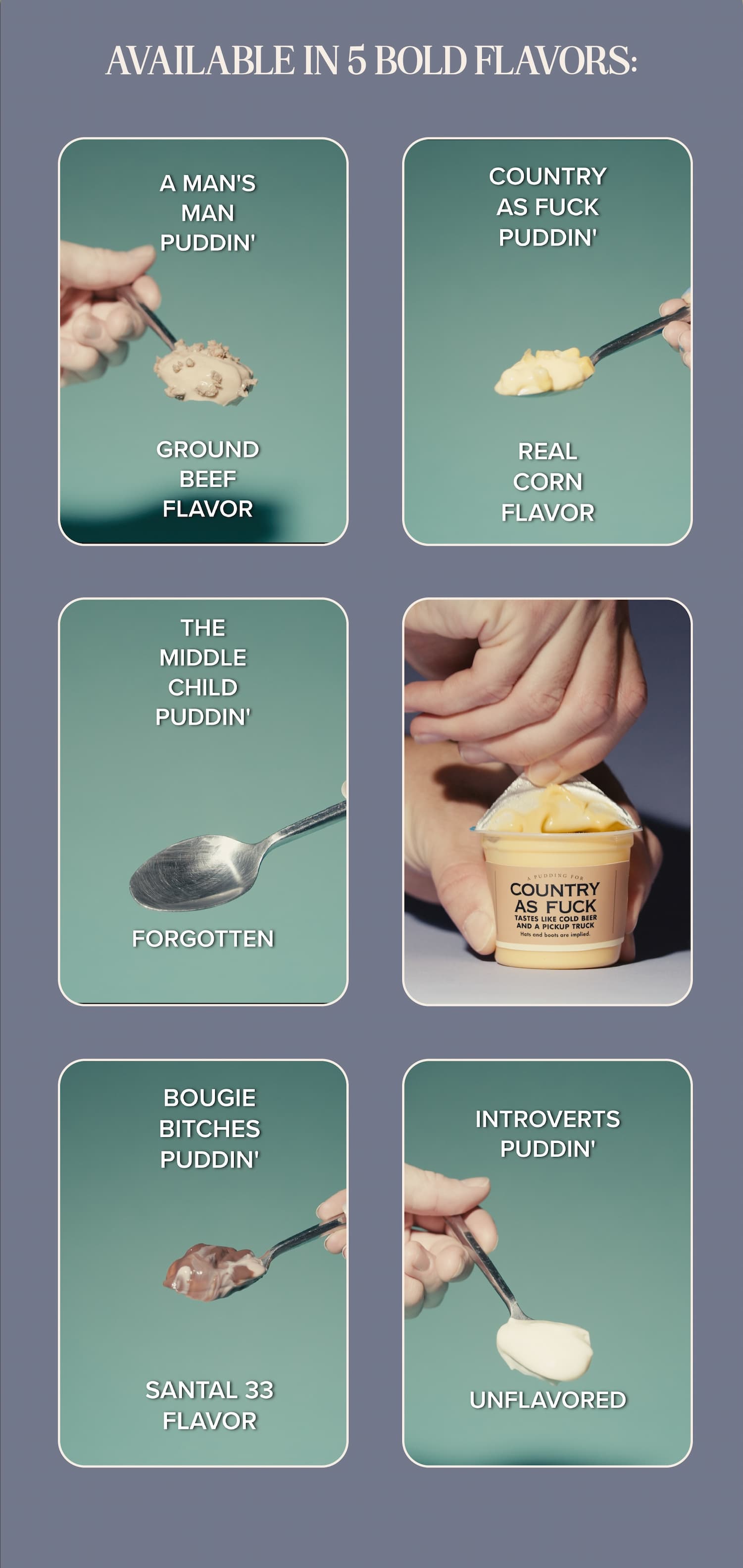 Available in 5 bold flavors!