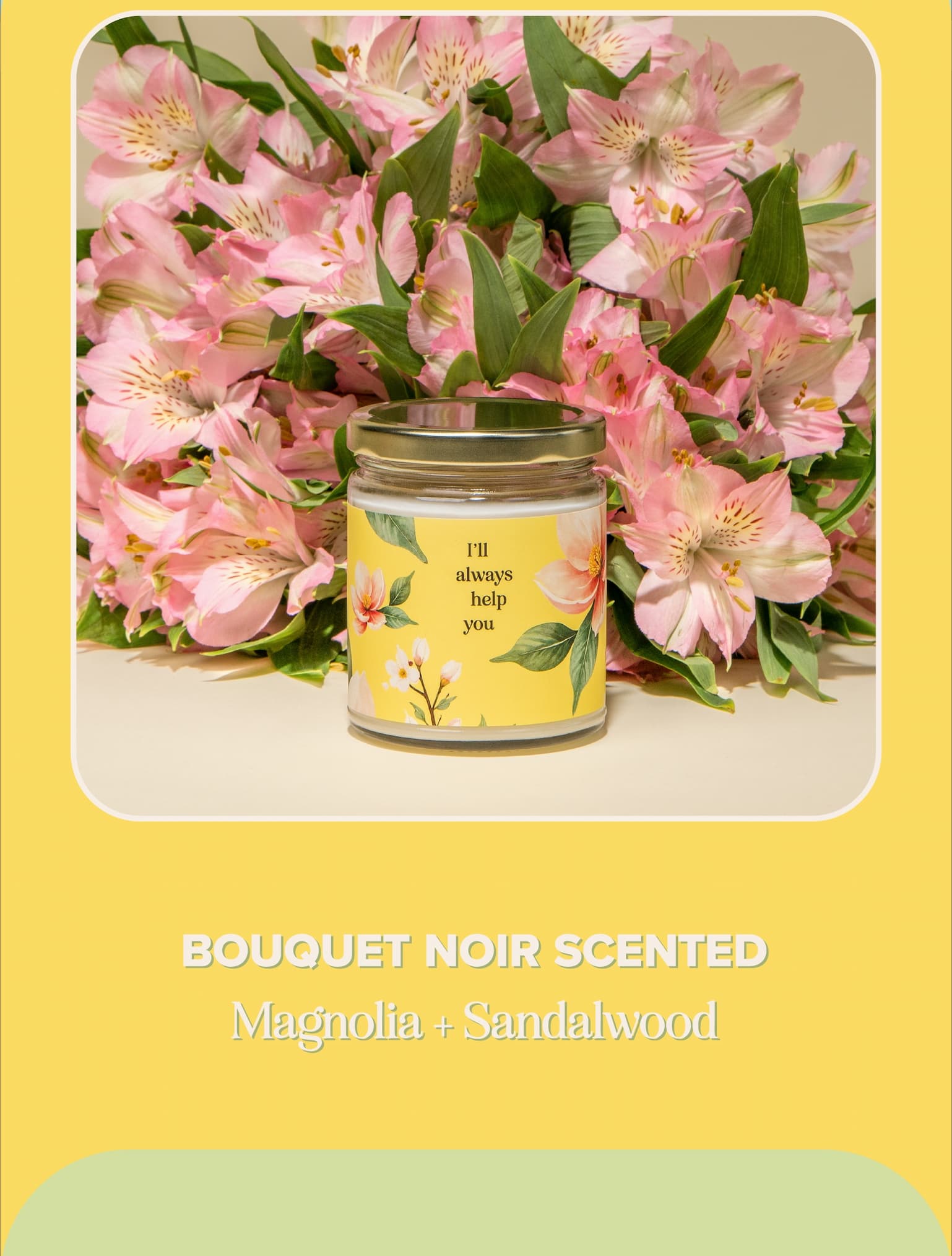 Bouquet Noir Scented. Magnolia + Sandalwood.