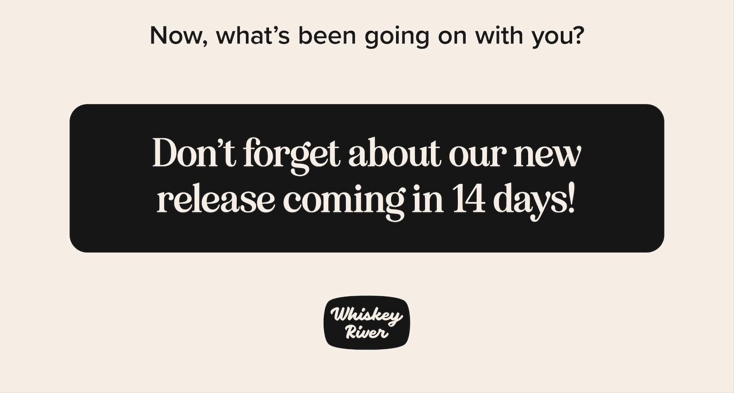 Now, what's been going on with you? Don't forget about our new release coming in 14 days!