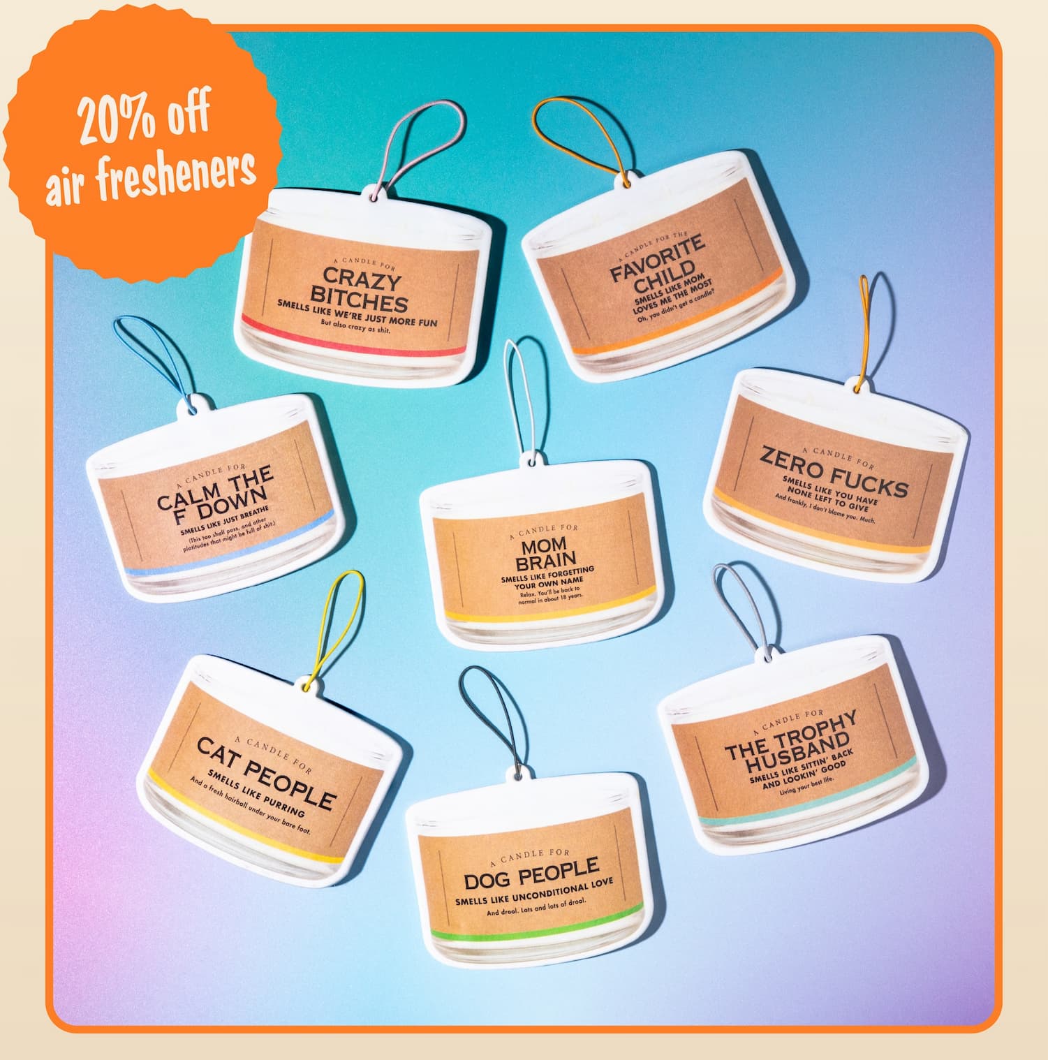 20% off air fresheners!