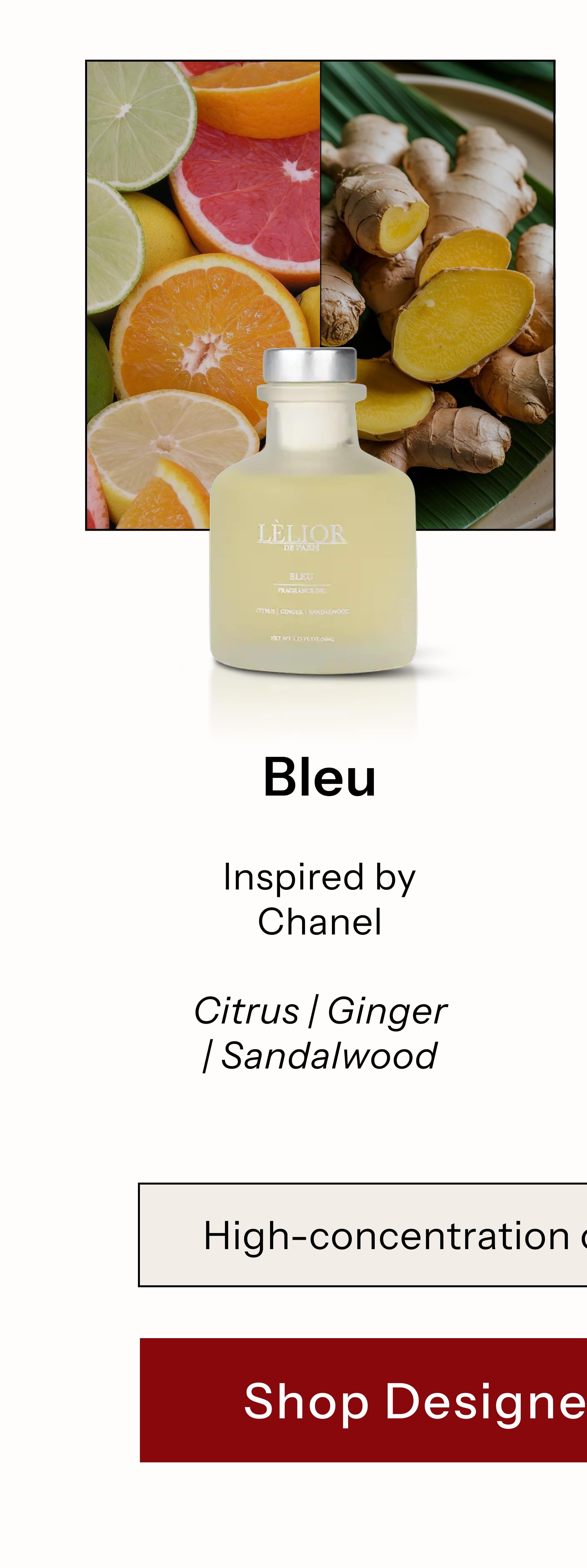 Bleu Inspired by Chanel ® Citrus | Ginger | Sandalwood