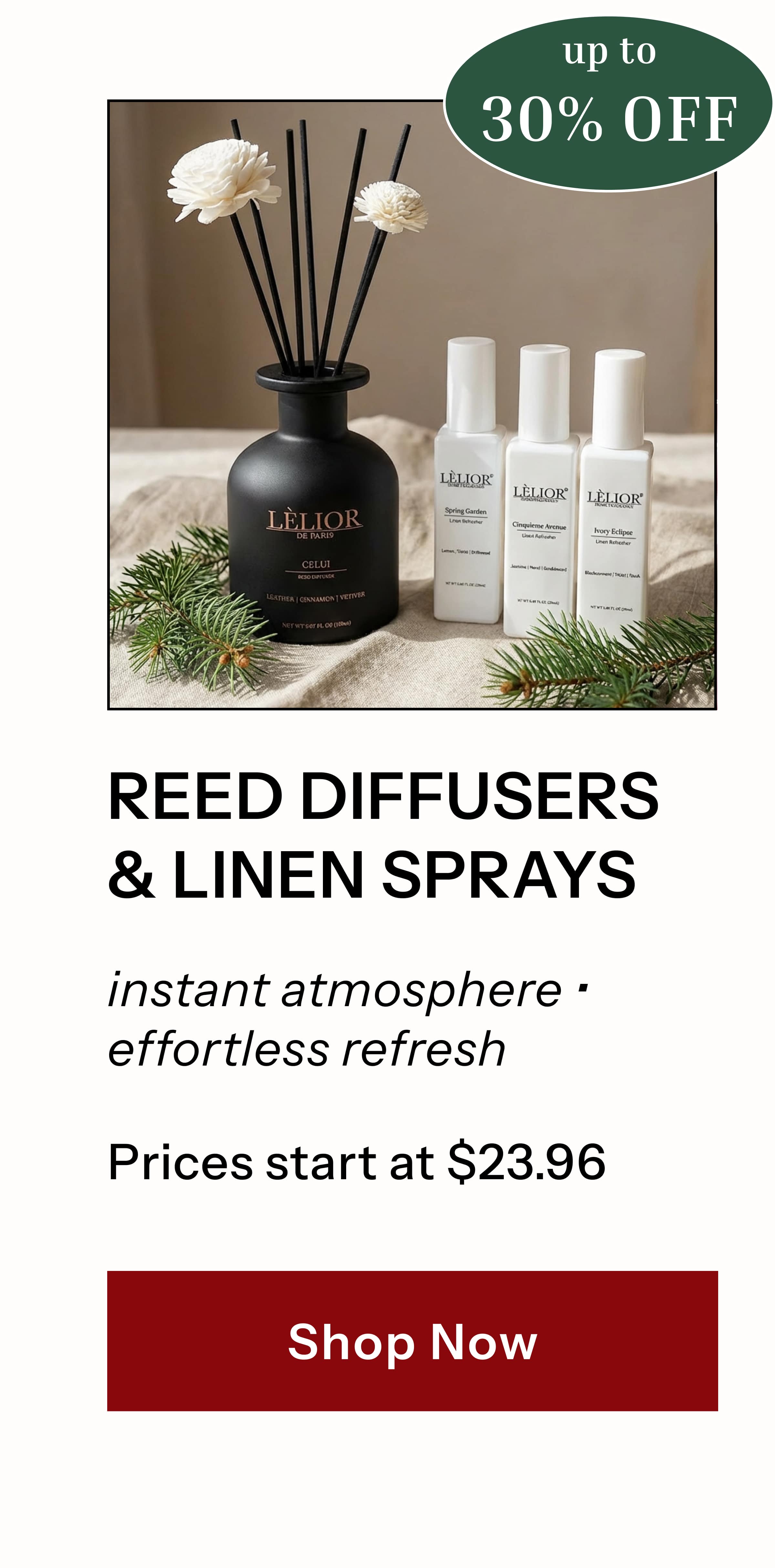 REED DIFFUSERS & LINEN SPRAYS