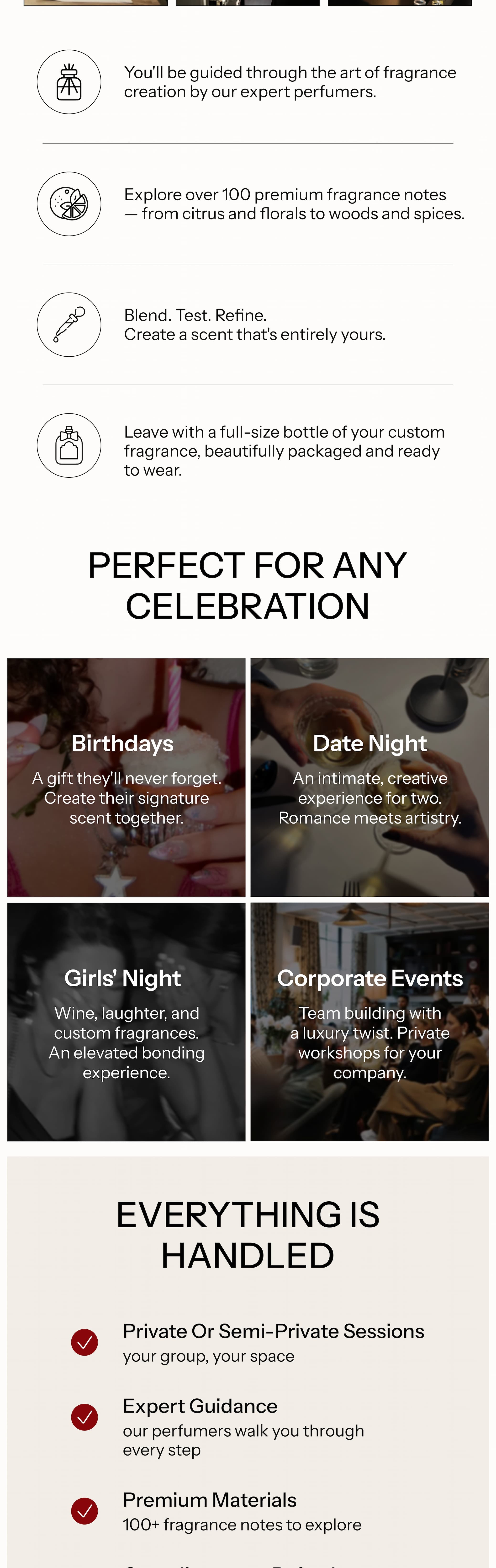 An experience. Not just a fragrance.