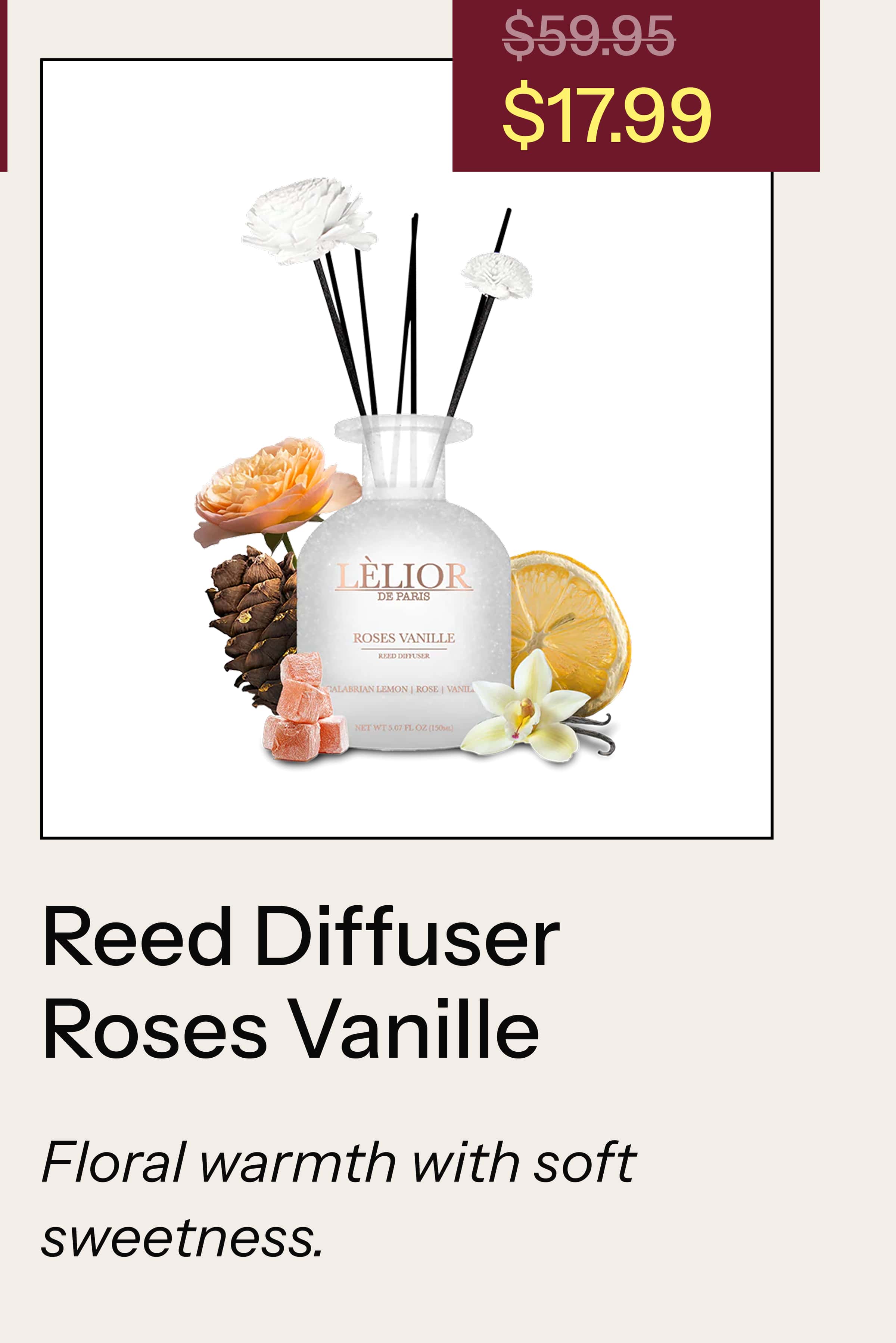 Reed Diffuser Roses Vanille