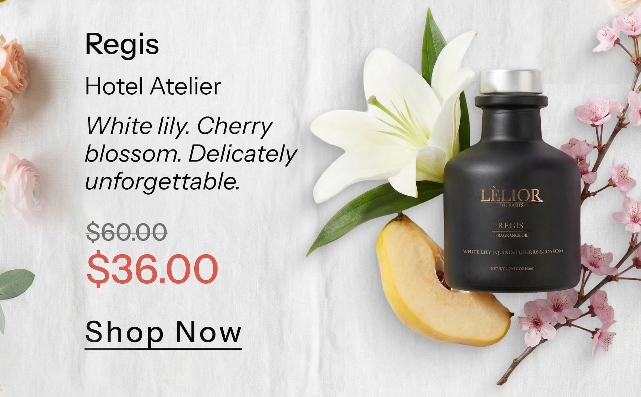 Hotel Atelier White lily. Cherry blossom. Delicately unforgettable.