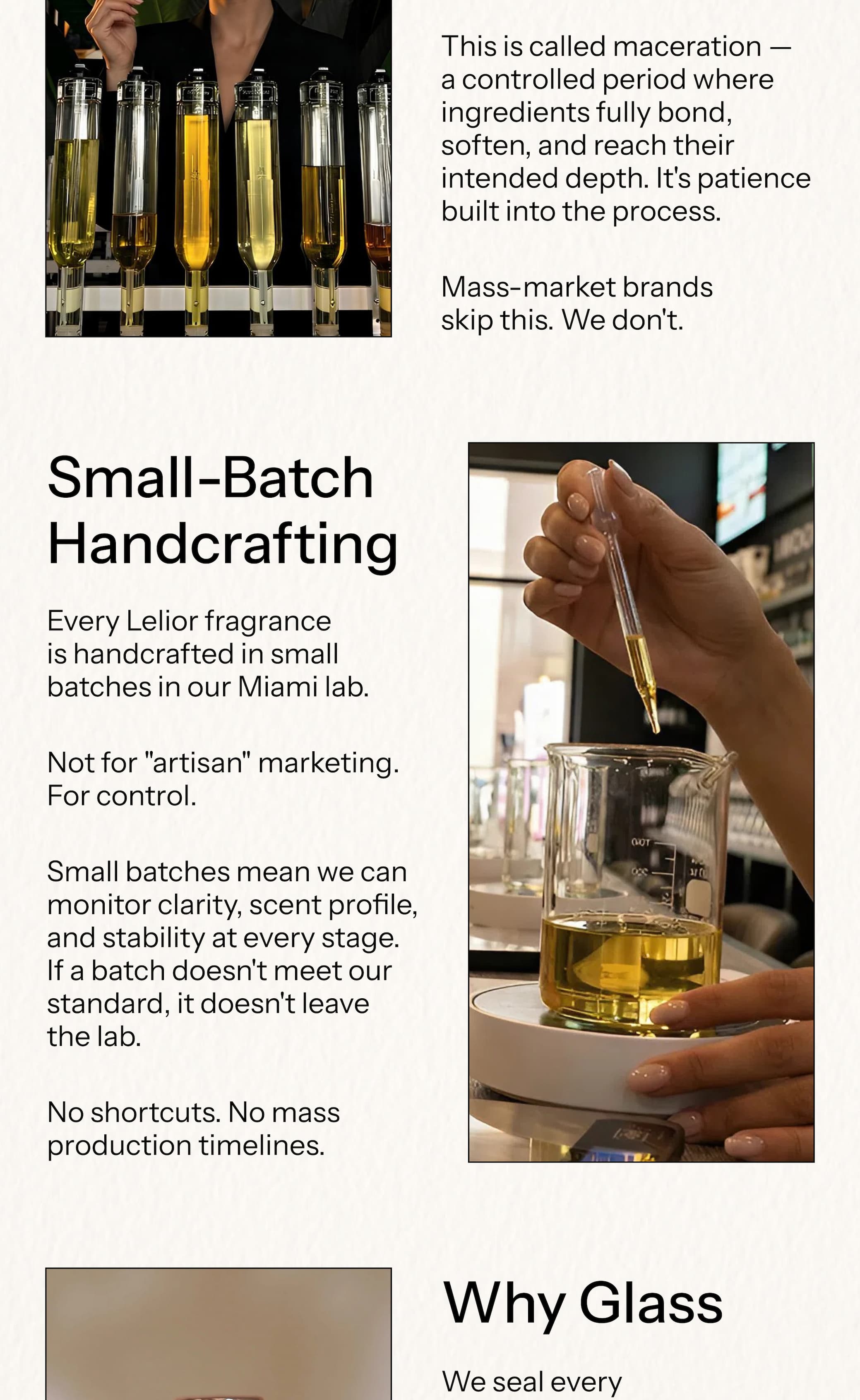 The months of work in every bottle of Lelior.