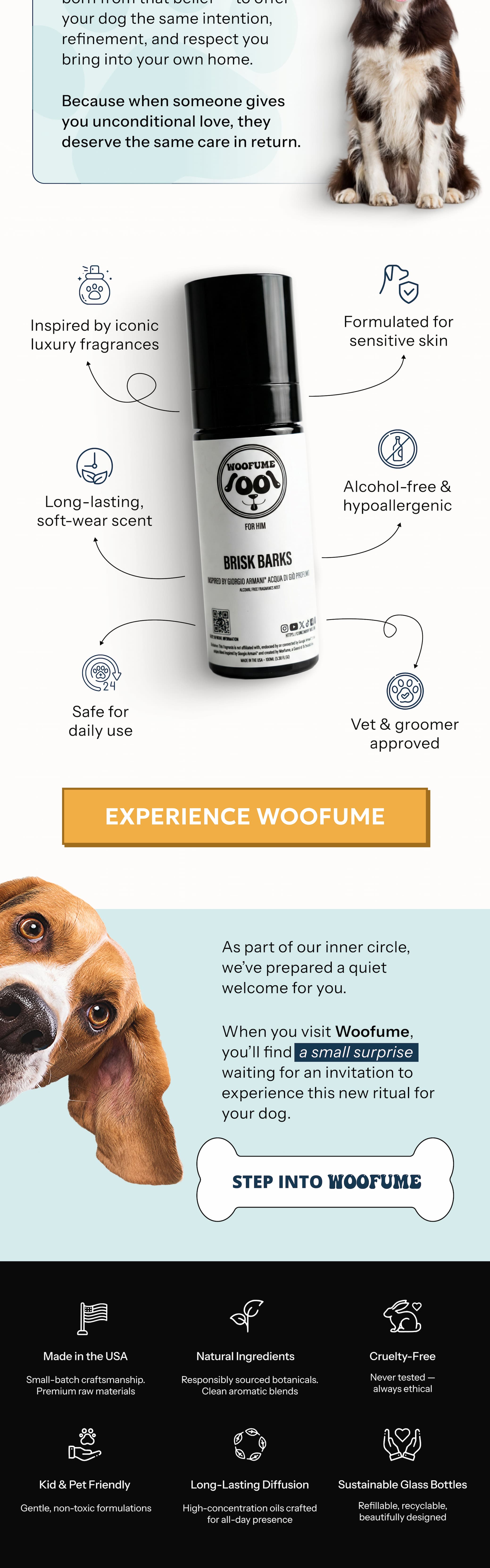 Meet Woofume — a premium fragrance line created exclusively for dogs.