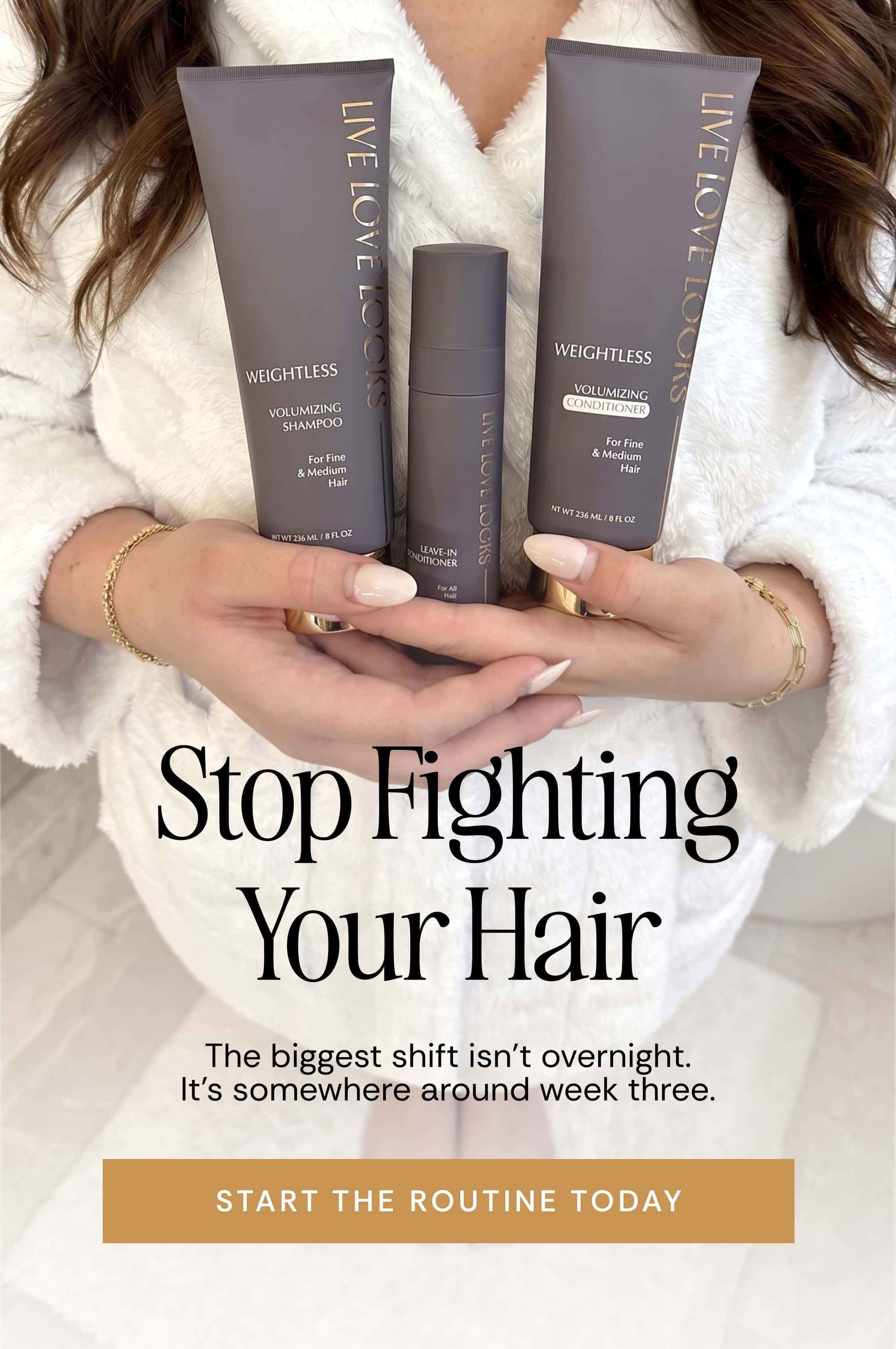 Stop Fighting Your Hair The biggest shift isn’t overnight. It’s somewhere around week three. Start The Routine Today