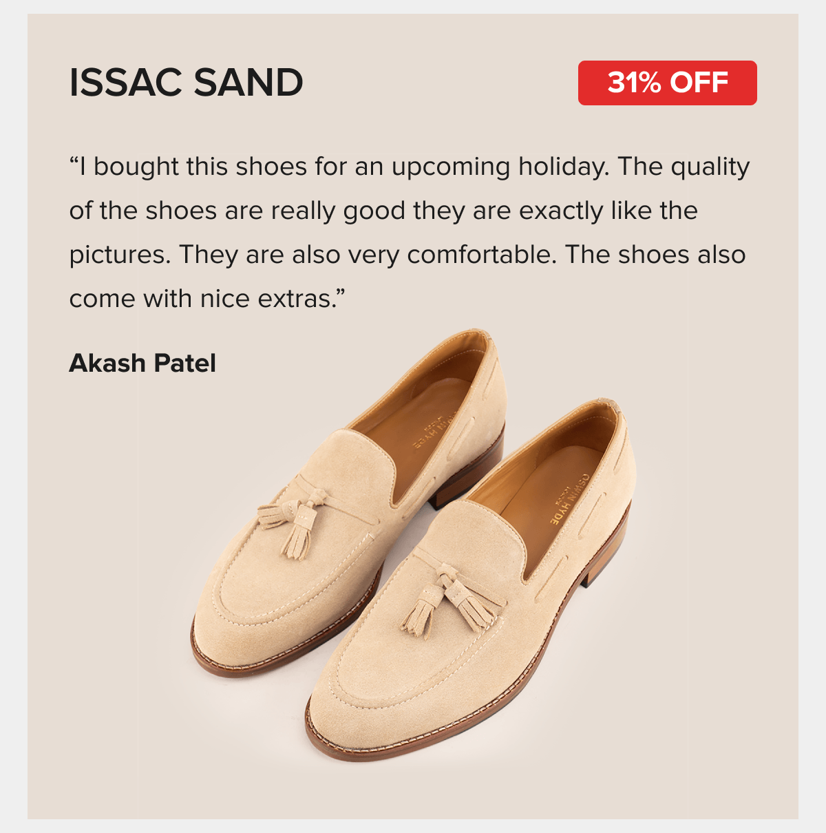 ISSAC SAND 31% OFF