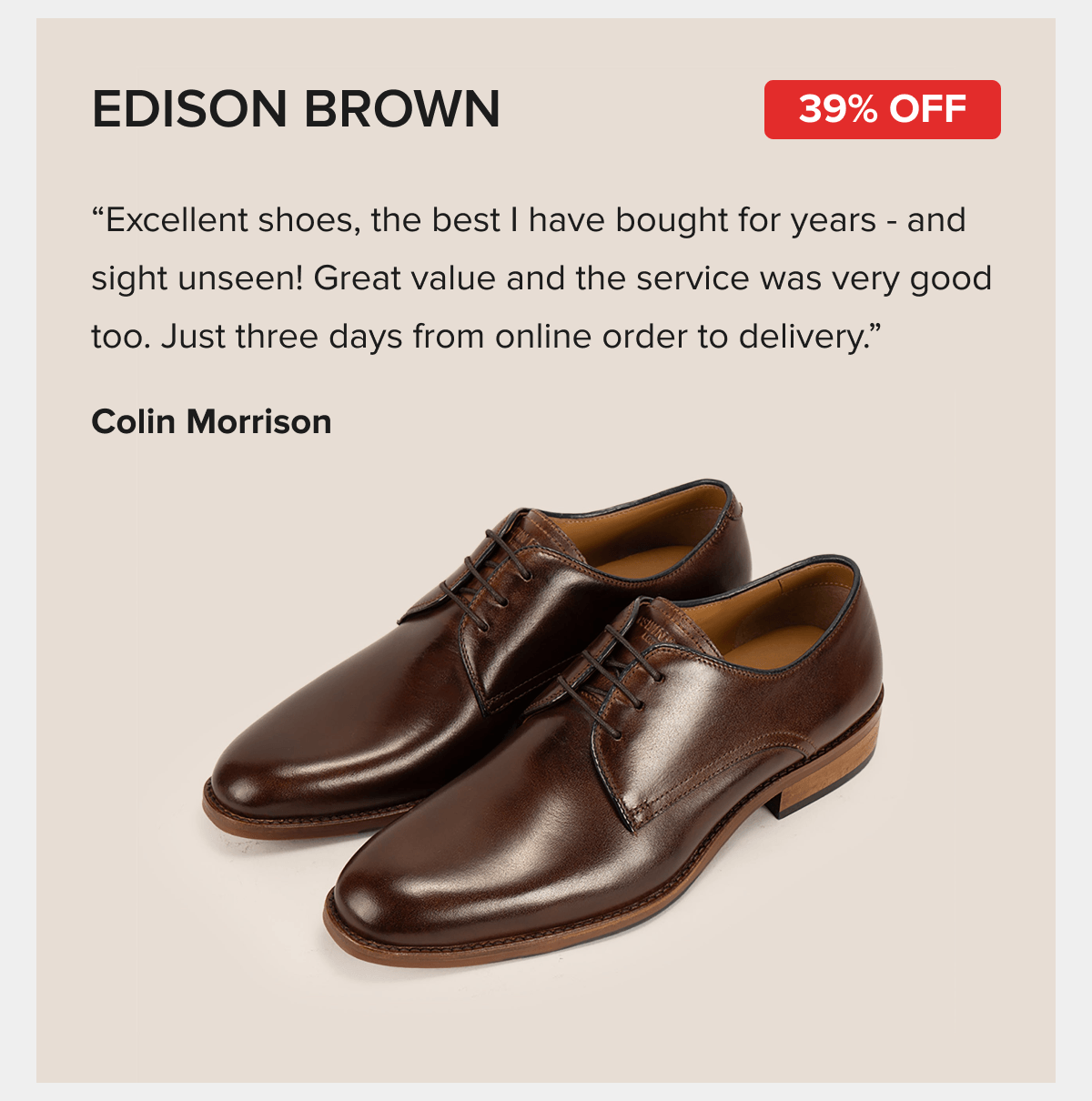 EDISON BROWN 39% OFF