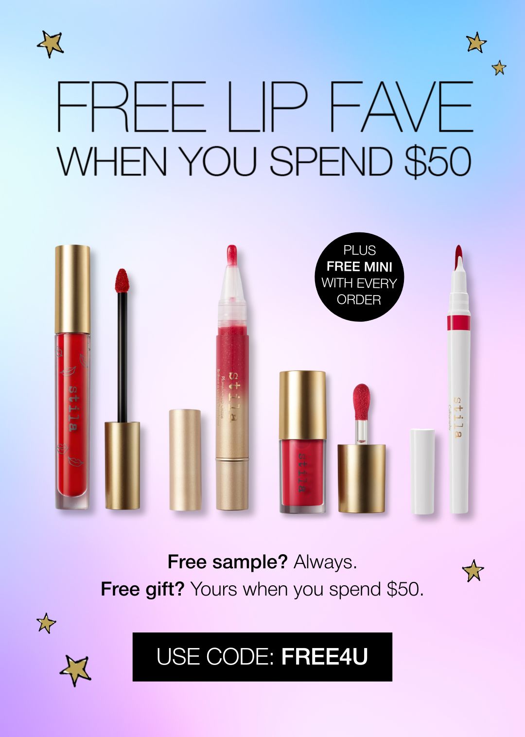Free Lip Fave Over $50 | SHOP NOW