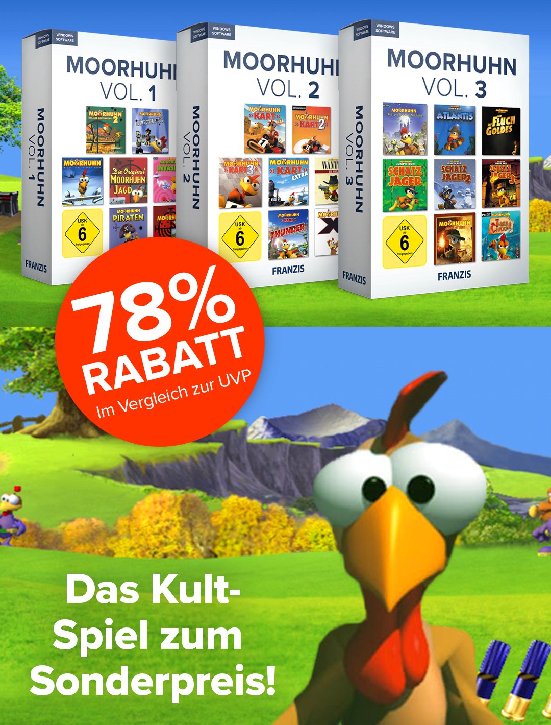 Moorhuhn alle Bände in einem Paket