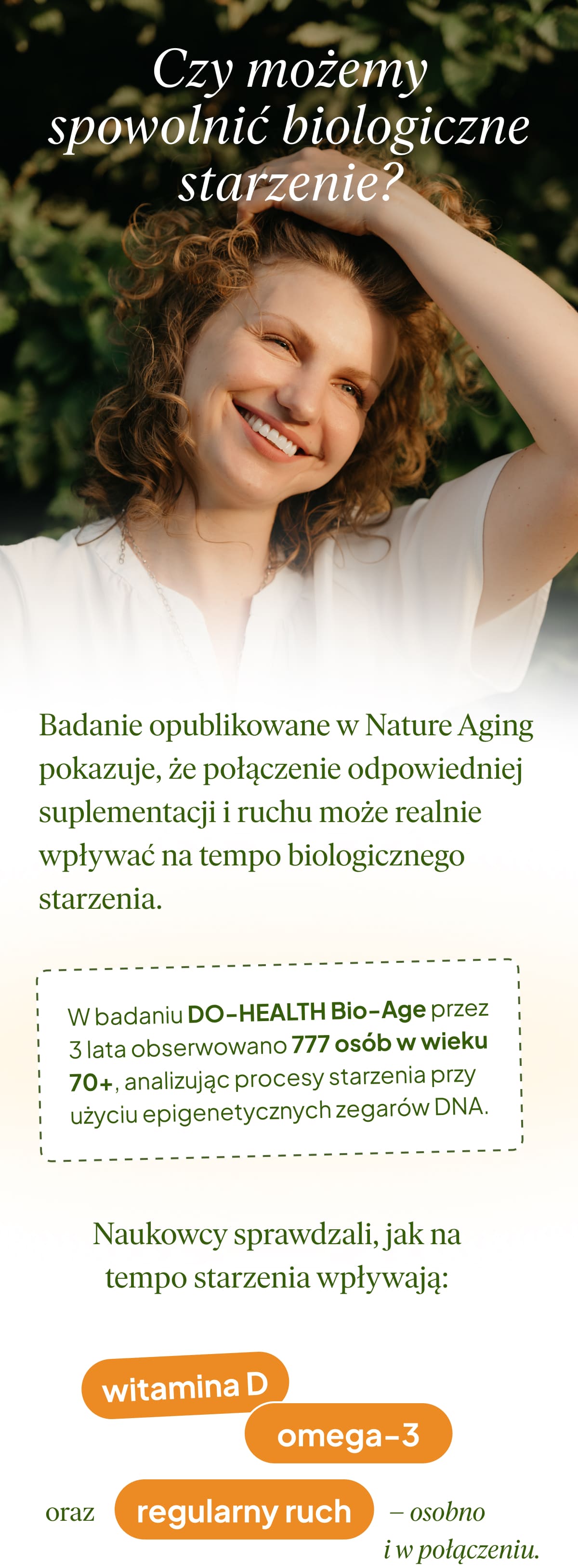 Badanie Nature Aging o witaminie D, omega-3 i ruchu.