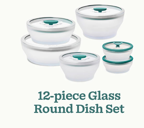12-piece Glass Round Dish Set