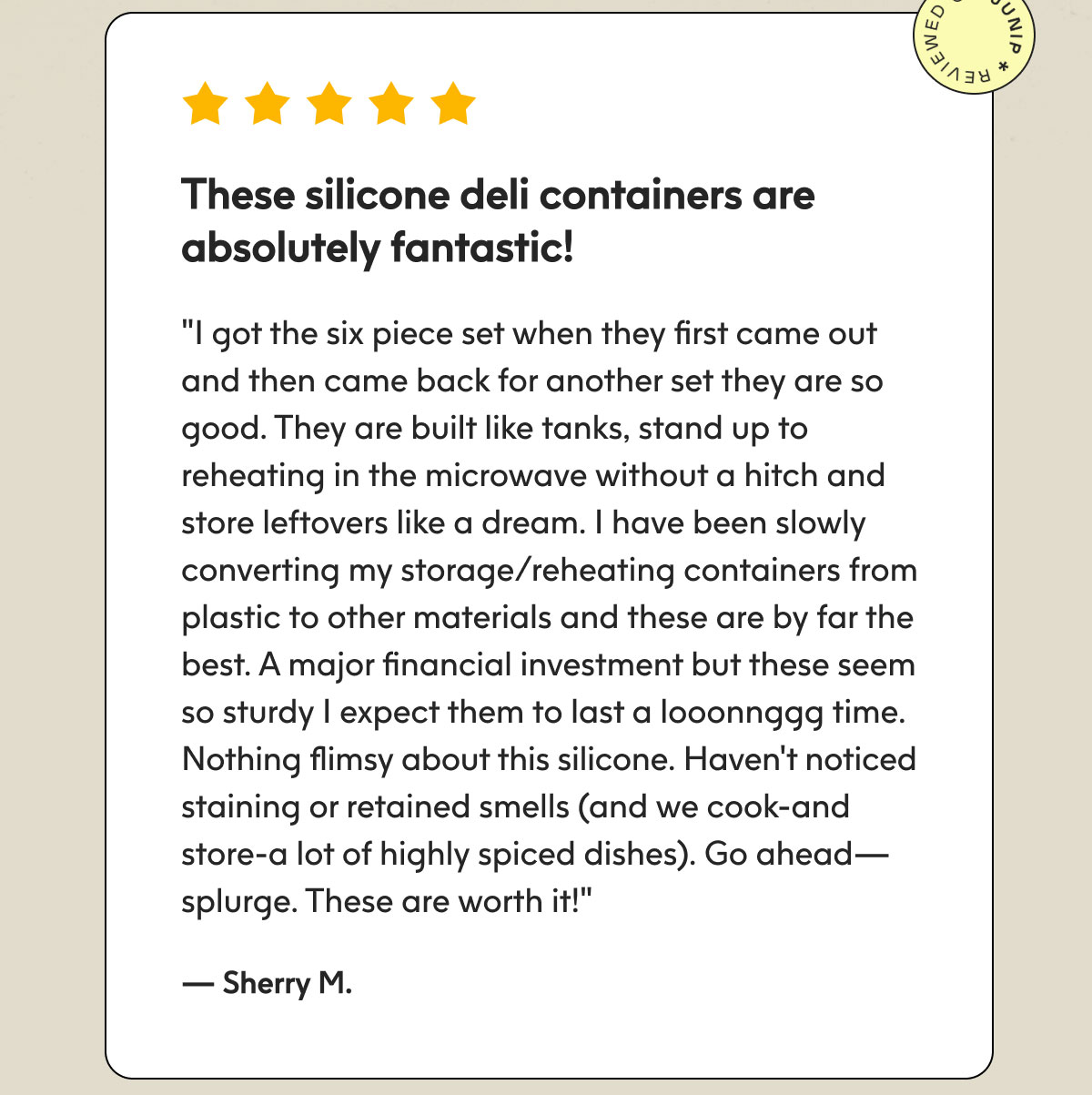 These silicone deli containers are absolutely fantastic!