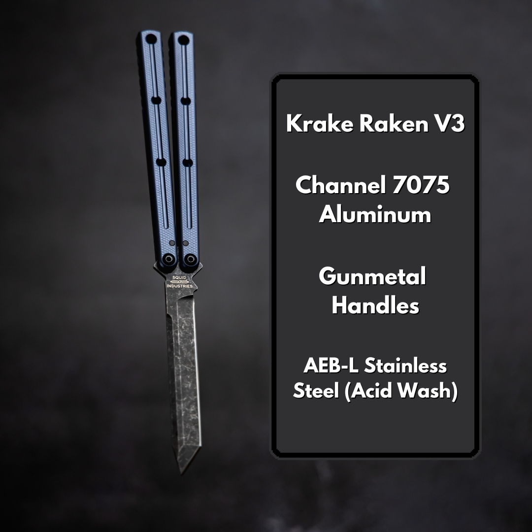Acid Wash Matte Gunmetal Krake Rakens Live Blades Squid Industries
