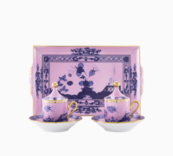 SERVIZIO DA CAFFÈ PER 2 CON VASSOIO AZALEA Ginori1735