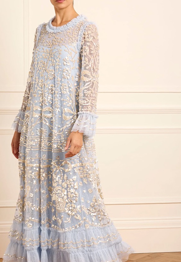 שמלת קרסול עם שרוולים ארוכים של סיליה