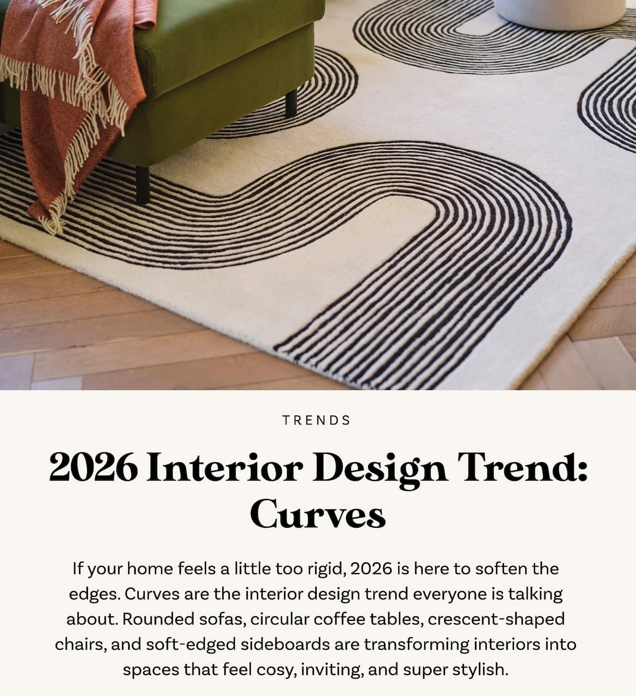 2026 Interior Design Trend: Curves