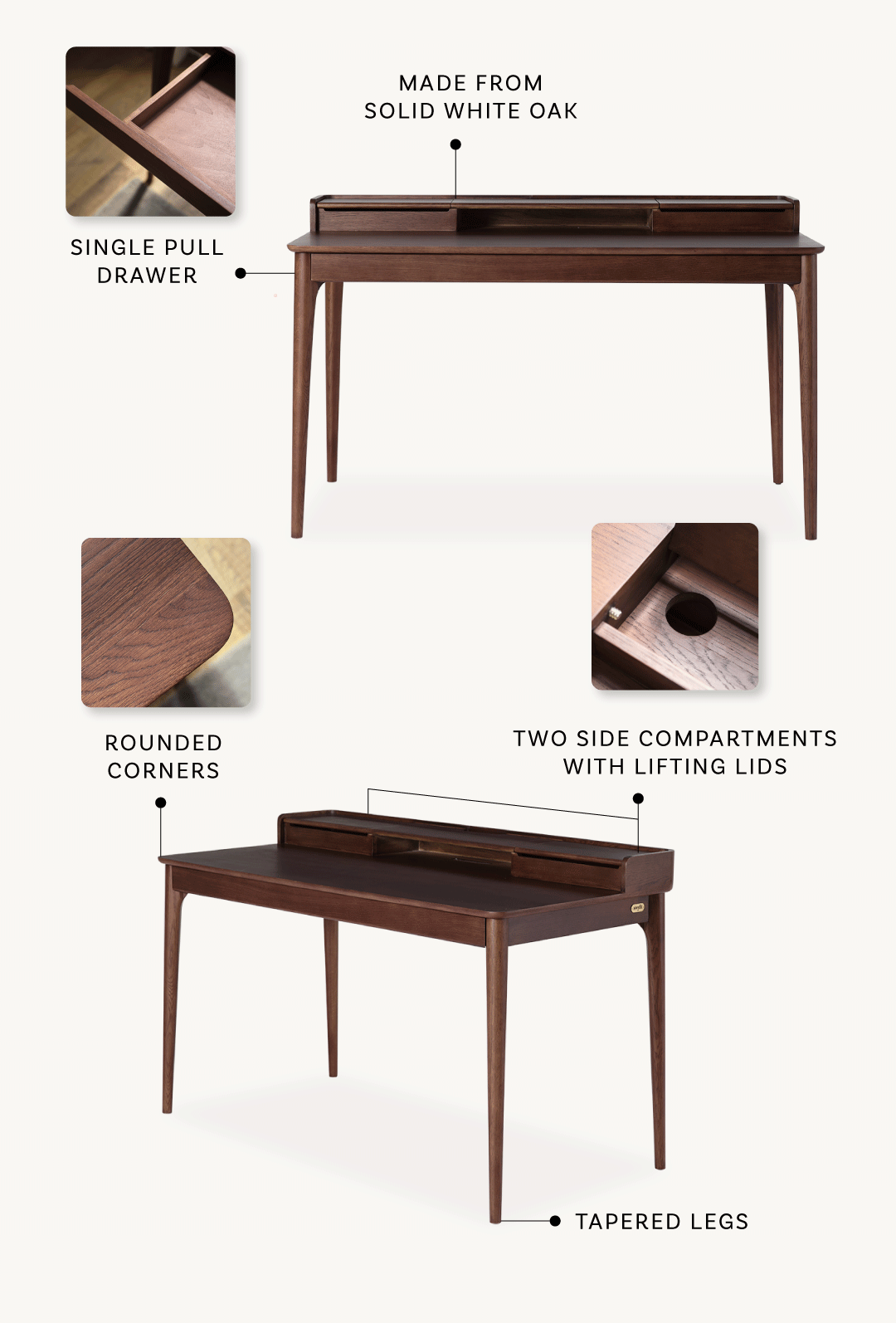 Desk 01 Walnut