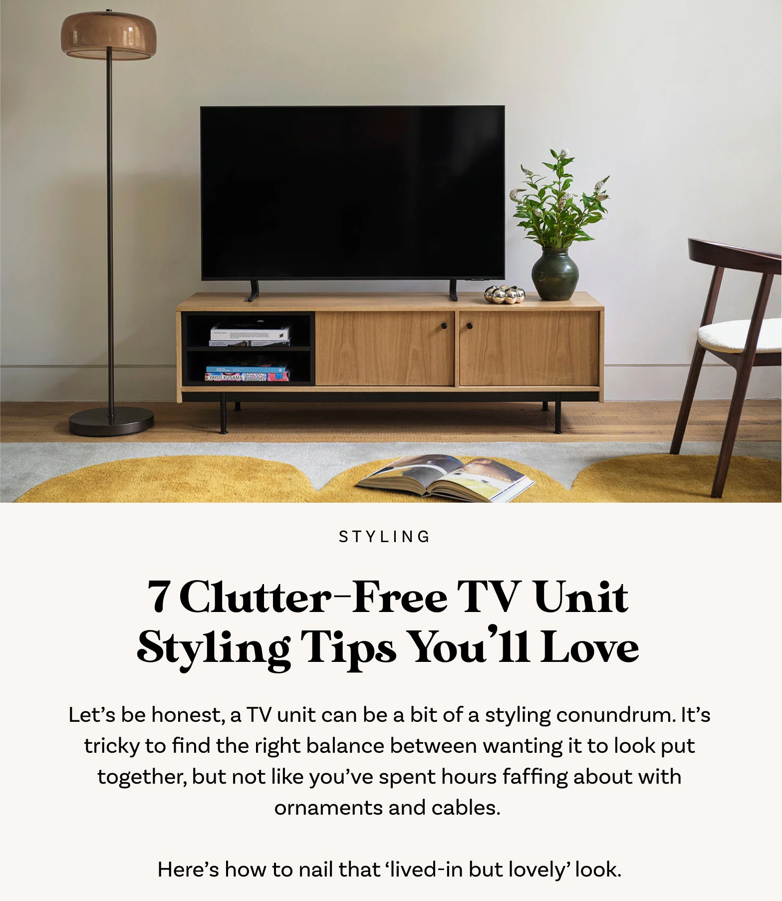 7 Clutter-Free TV Unit Styling Tips You'll Love