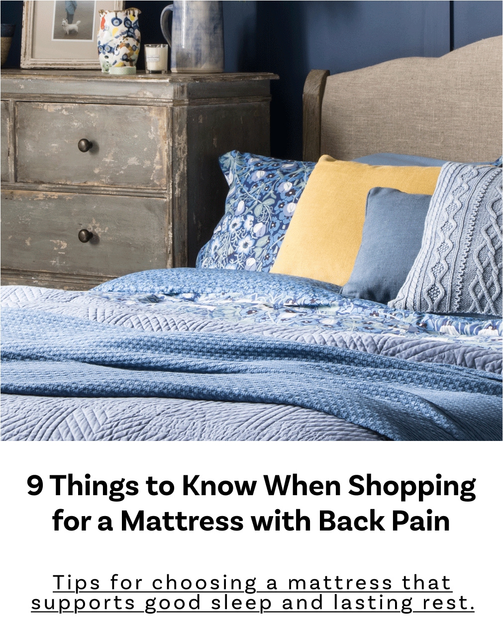 shopping for mattress back pain