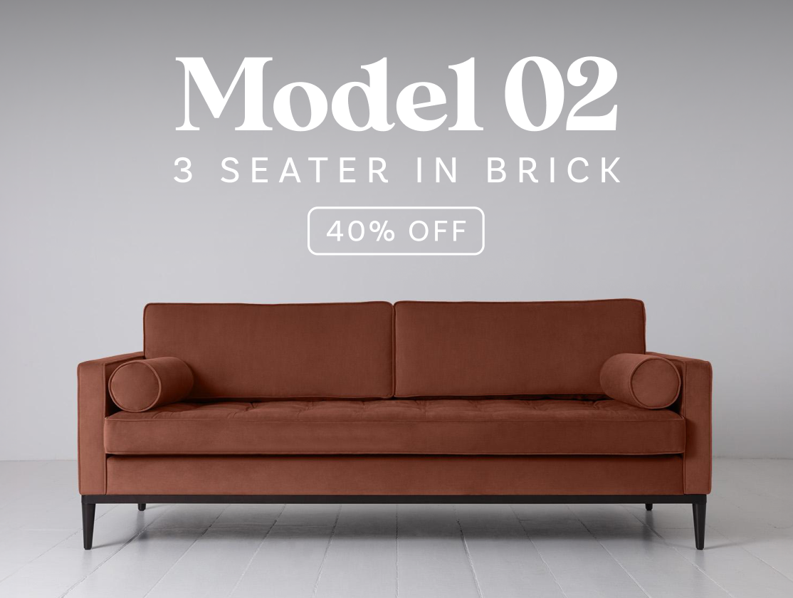 model 02 3 seater in brick