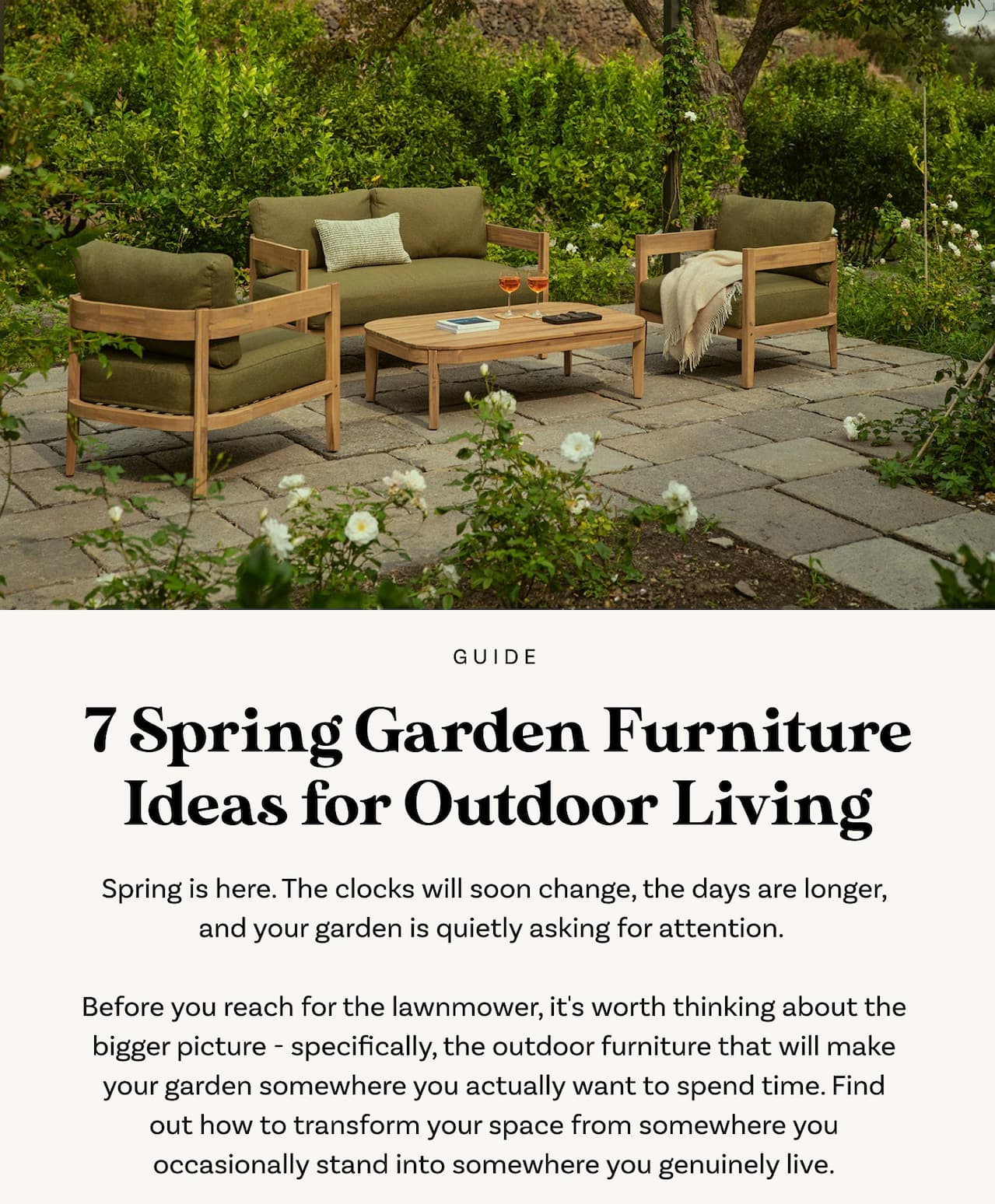7 Spring Garden Furniture Ideas for Outdoor Living