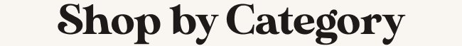 an image of a black and white logo with the words shop by category