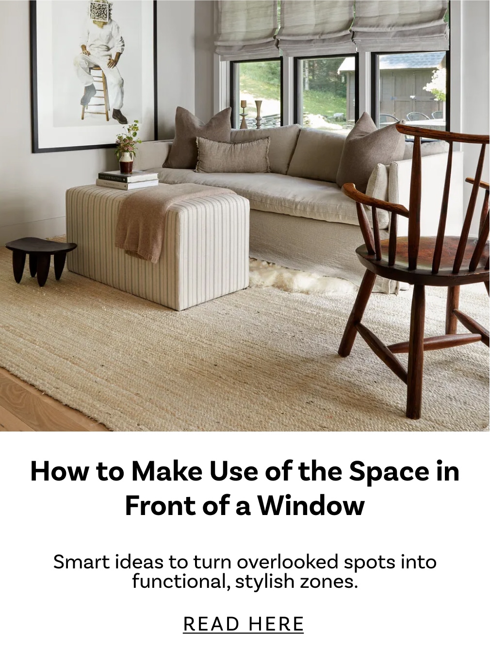 how to make use of space in front of a window