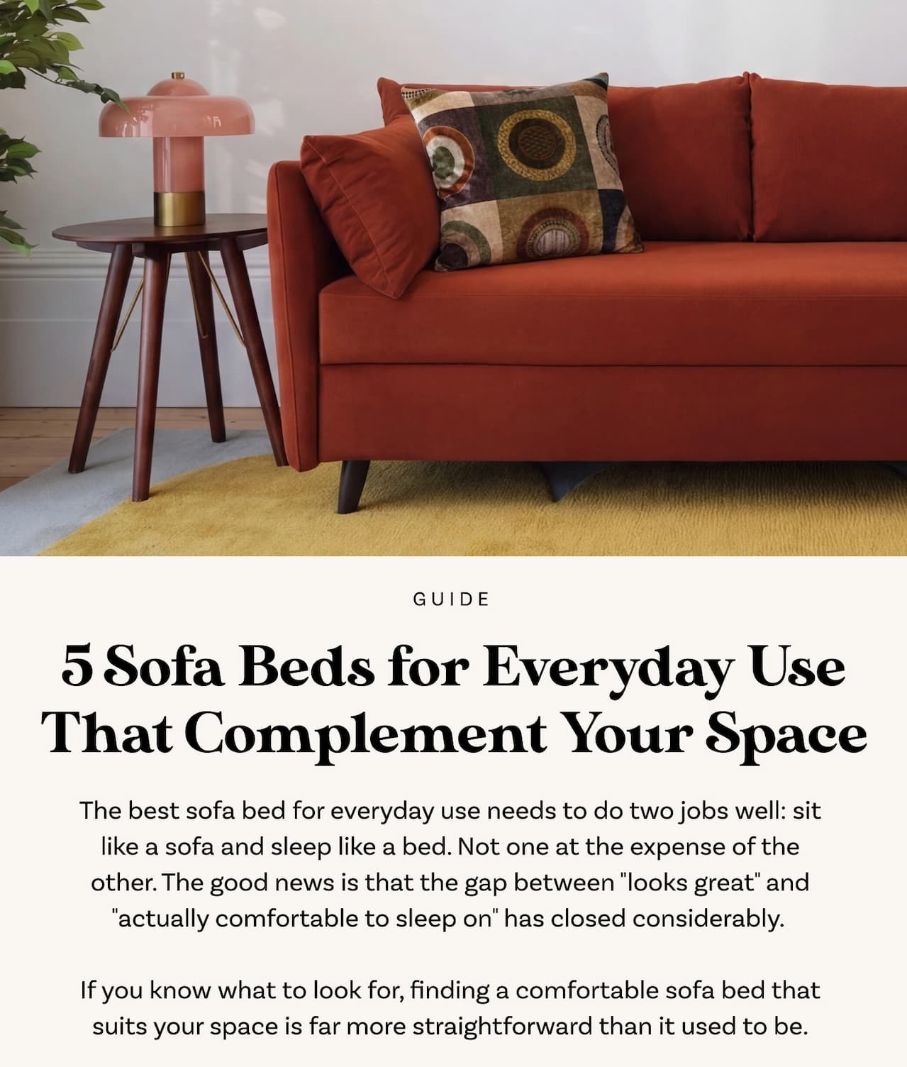 5 Sofa Beds for Everyday Use That Complement Your Space