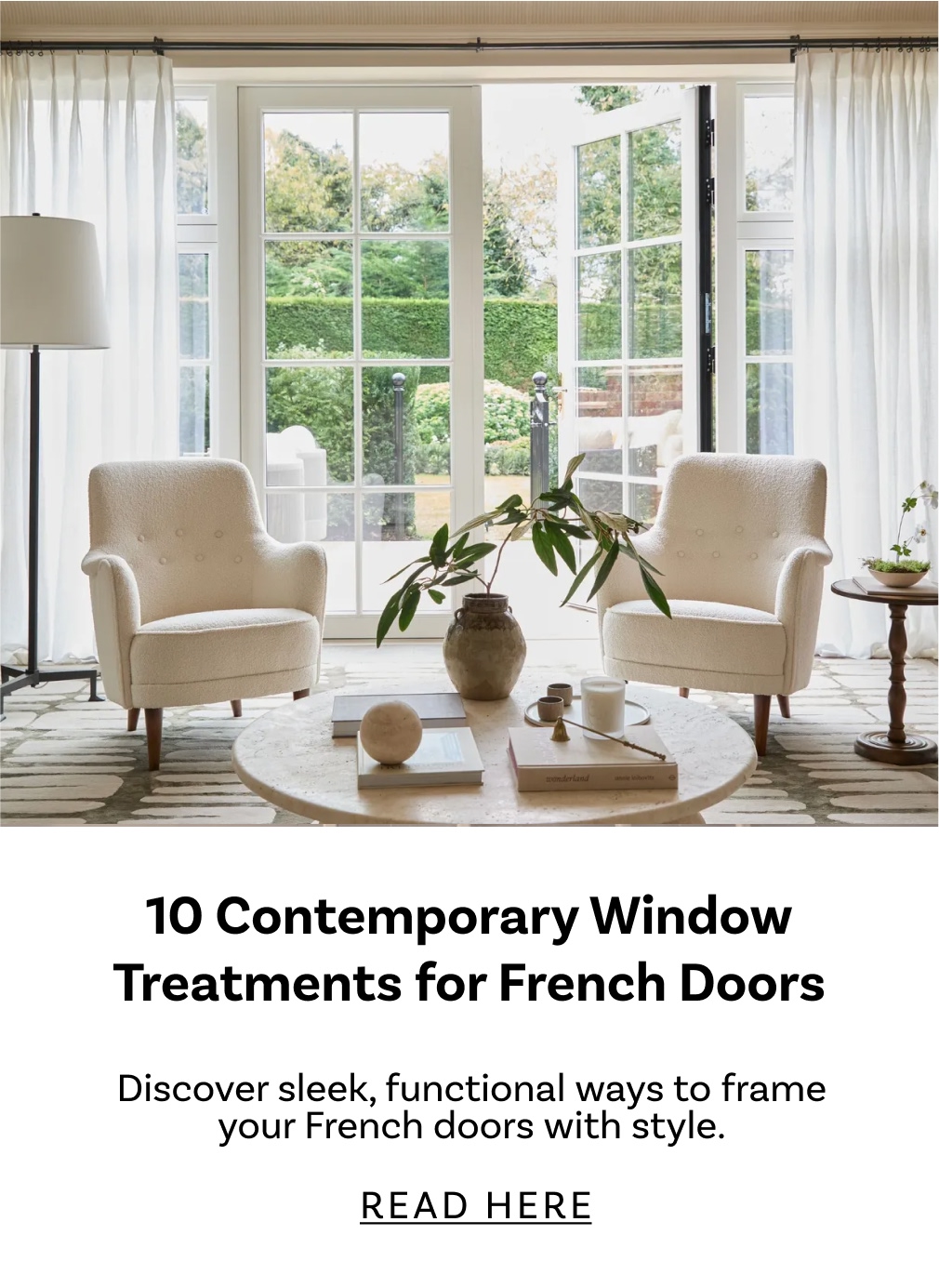 10 Contemporary Window Treatments for French Doors