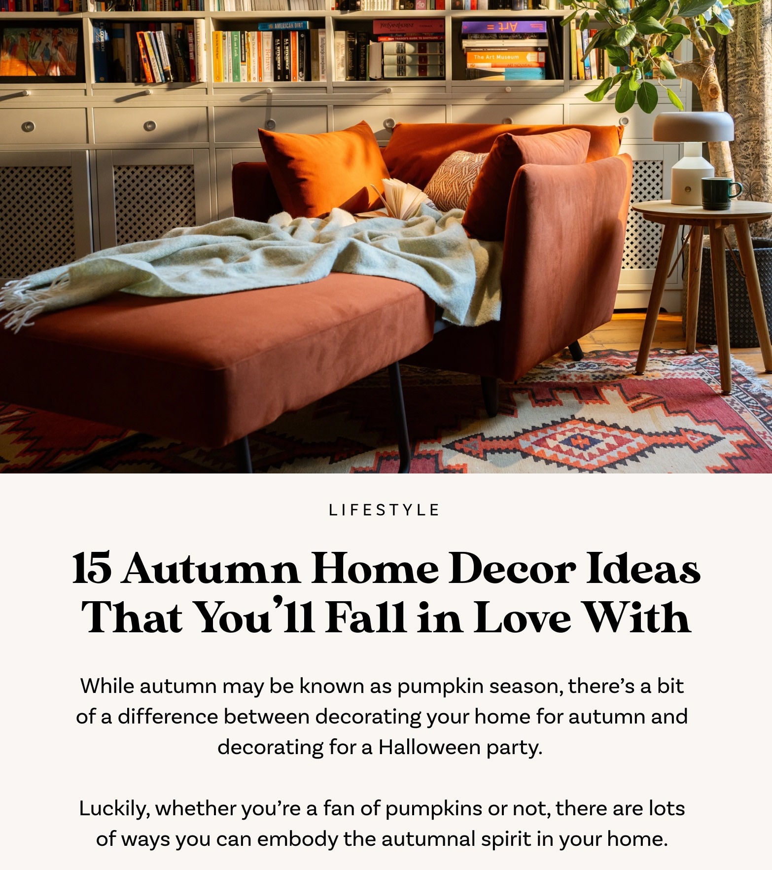 15 Autumn Home Decor Ideas That You'll Fall in Love With