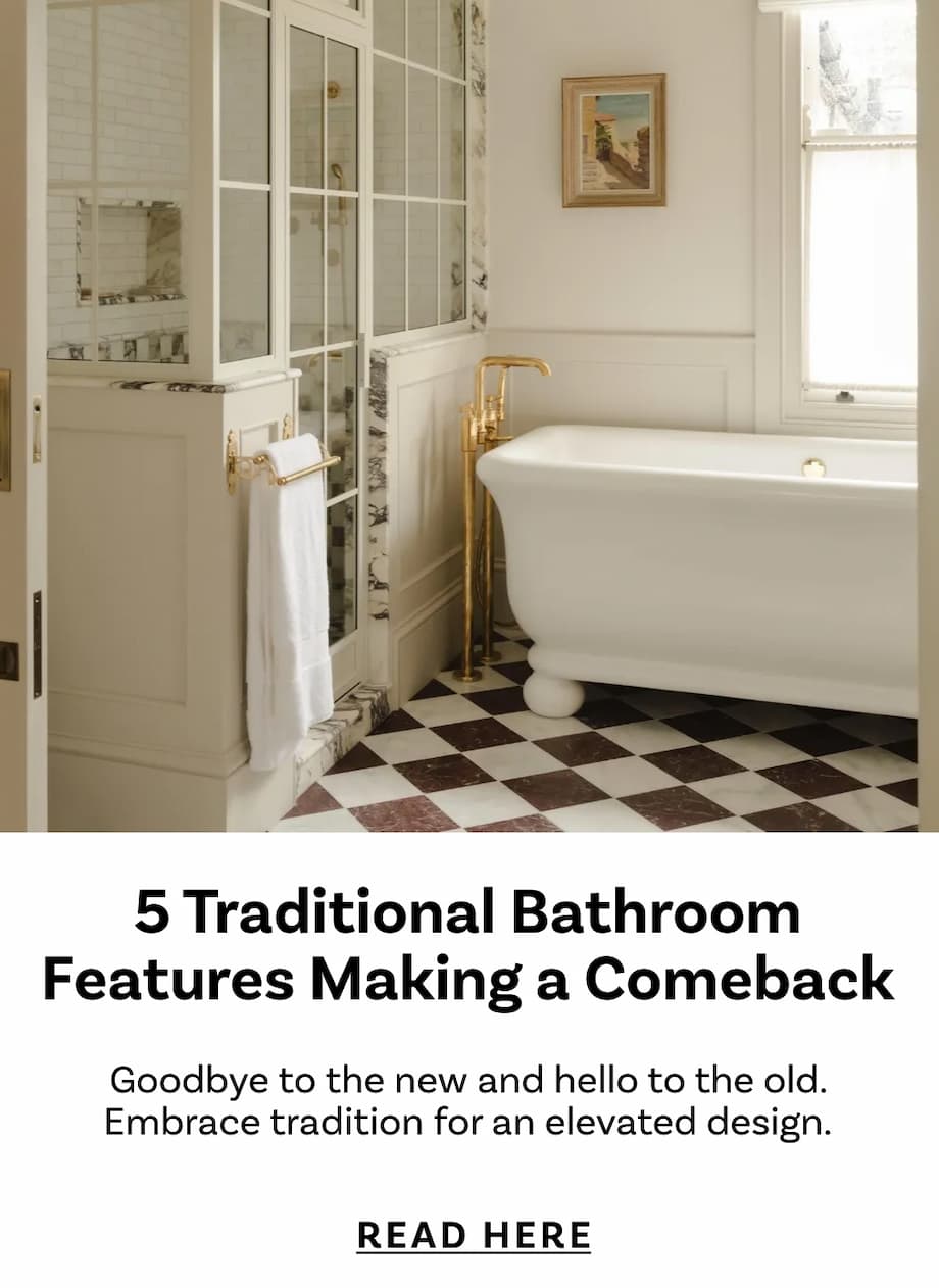 5 Traditional Bathroom Features Making a Comeback