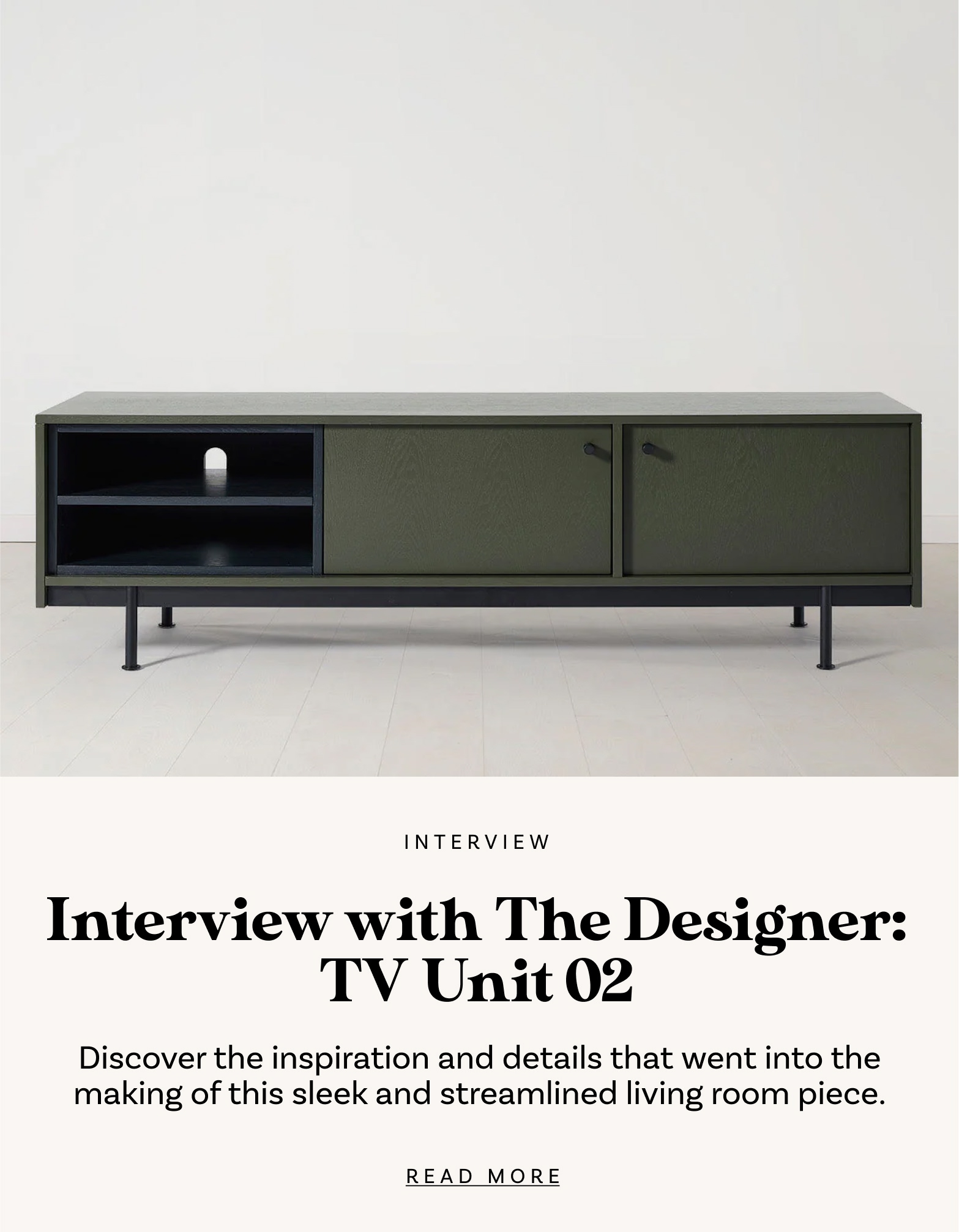 Interview with The Designer: TV Unit 02