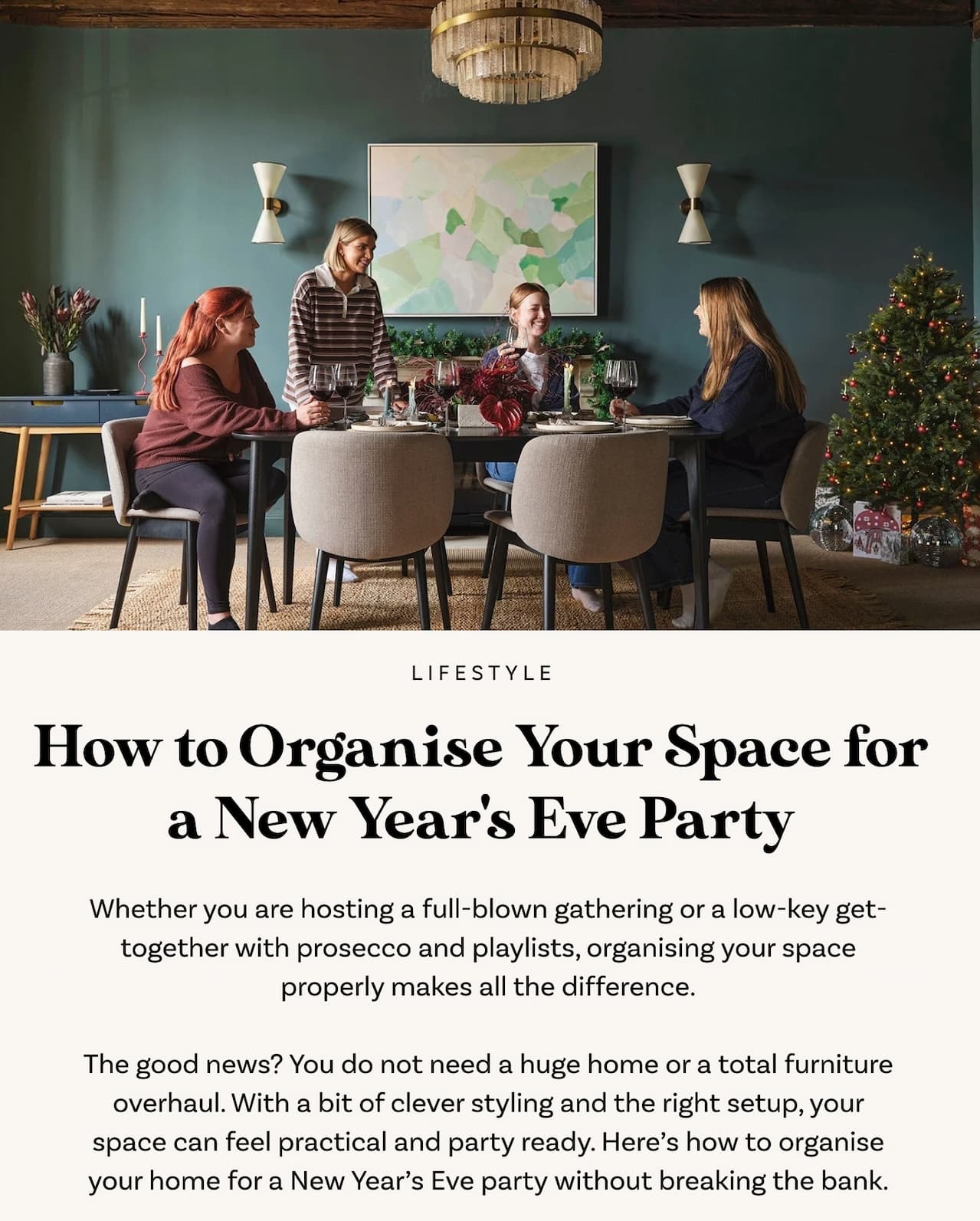 How to Organise Your Space for a New Year's Eve Party
