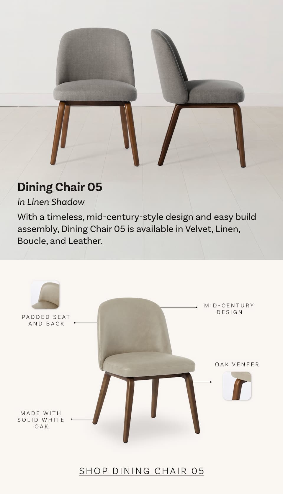 Dining Chair 05 Linen Shadow