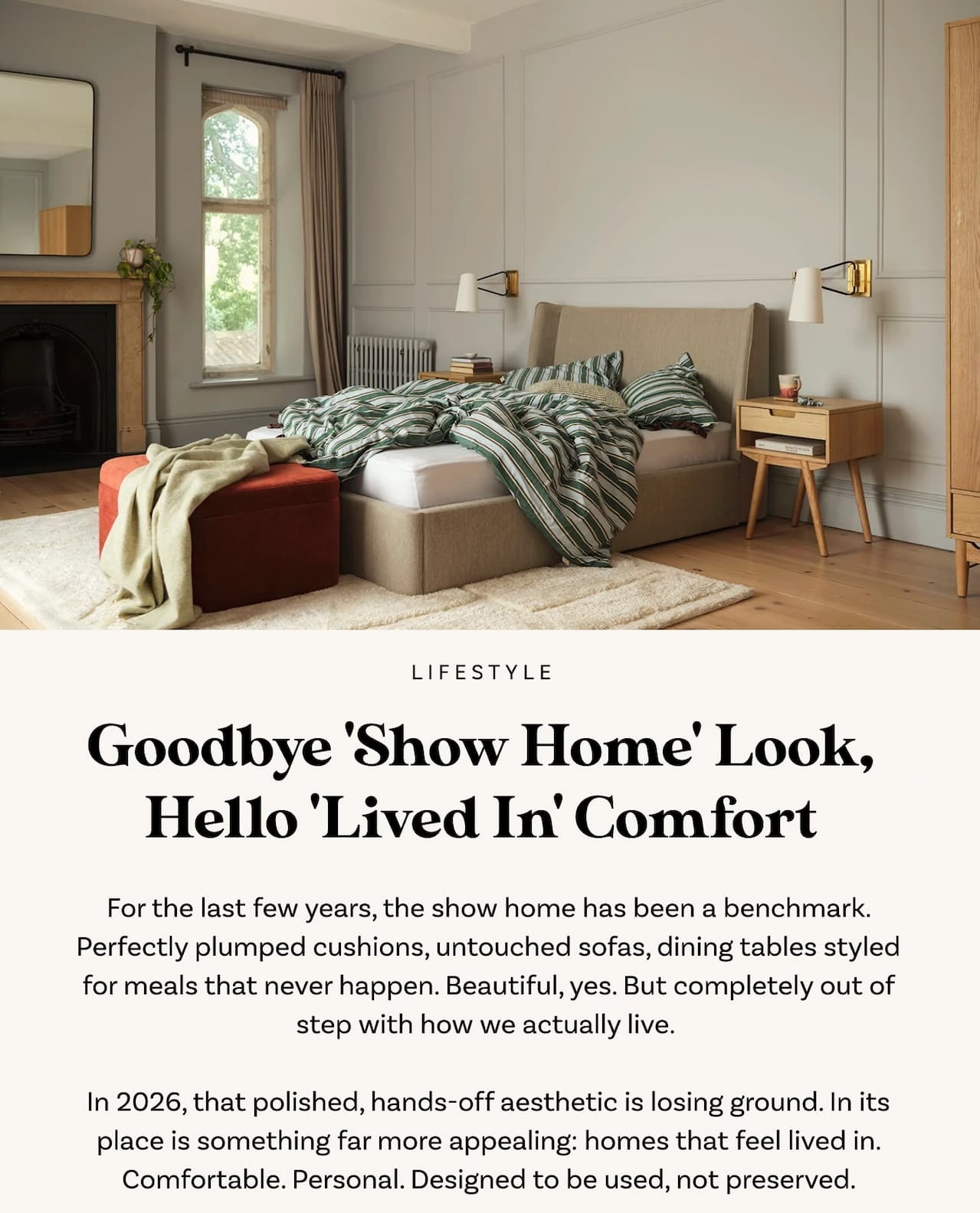 The End of the 'Show Home' Look and Why 'Lived In' Is Winning