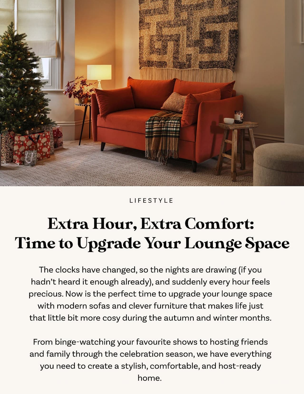 Extra Hour, Extra Comfort: Now's the Time to Upgrade Your Lounge Space