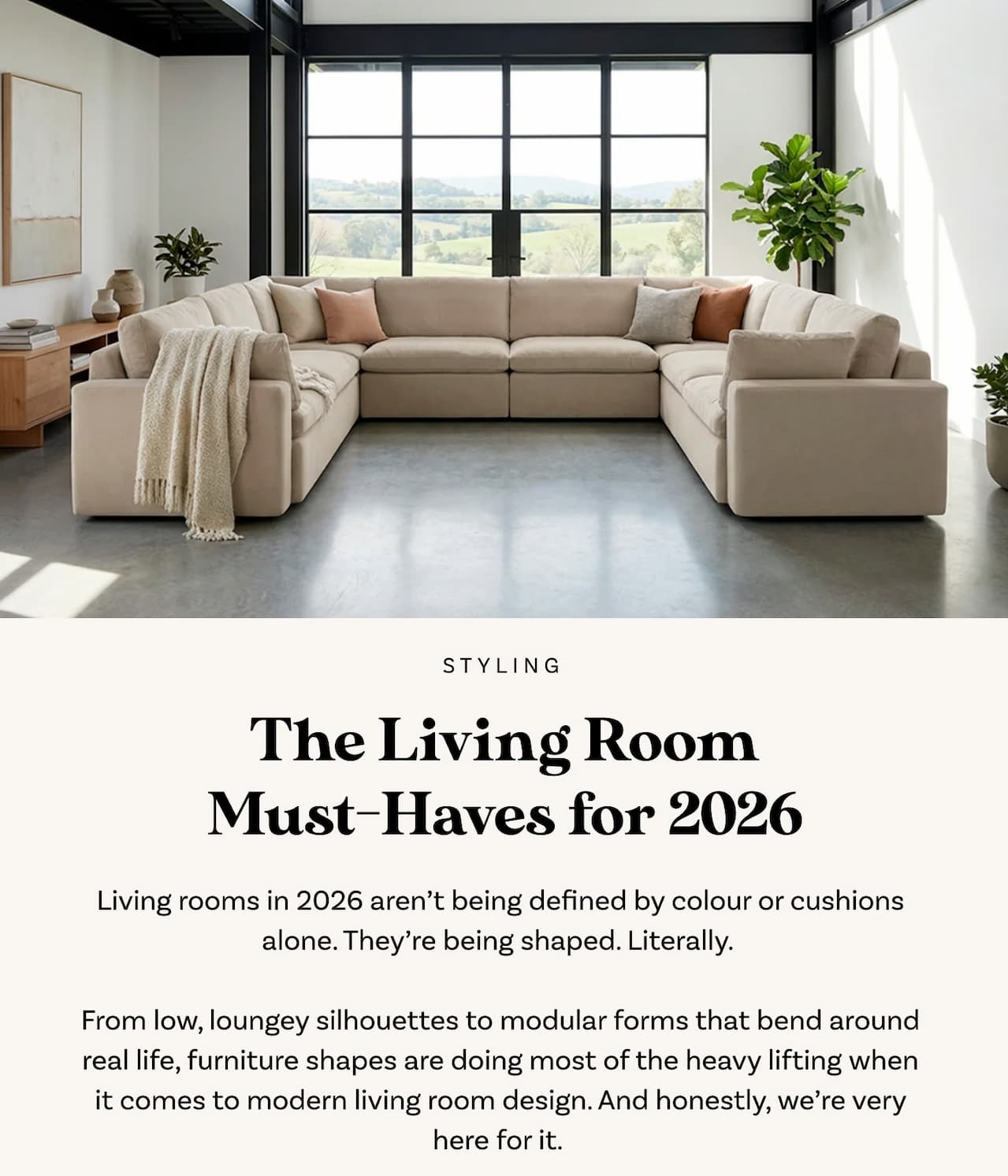 The Furniture Shapes Taking Over Living Rooms in 2026