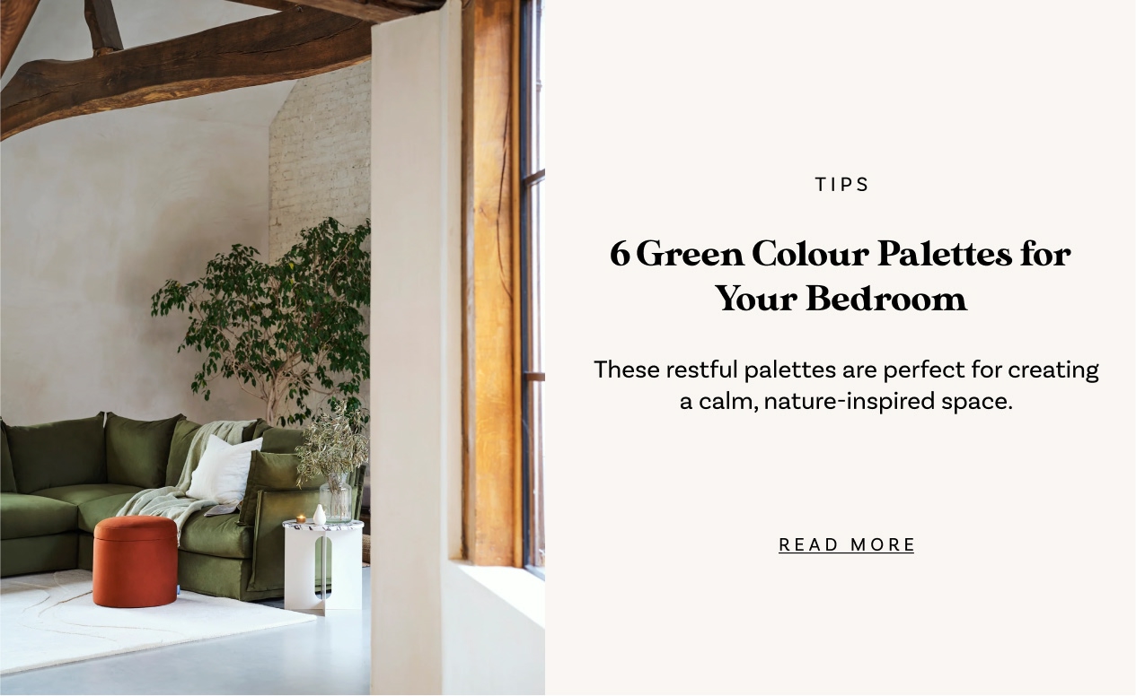 6 Green Colour Palettes for Your Bedroom