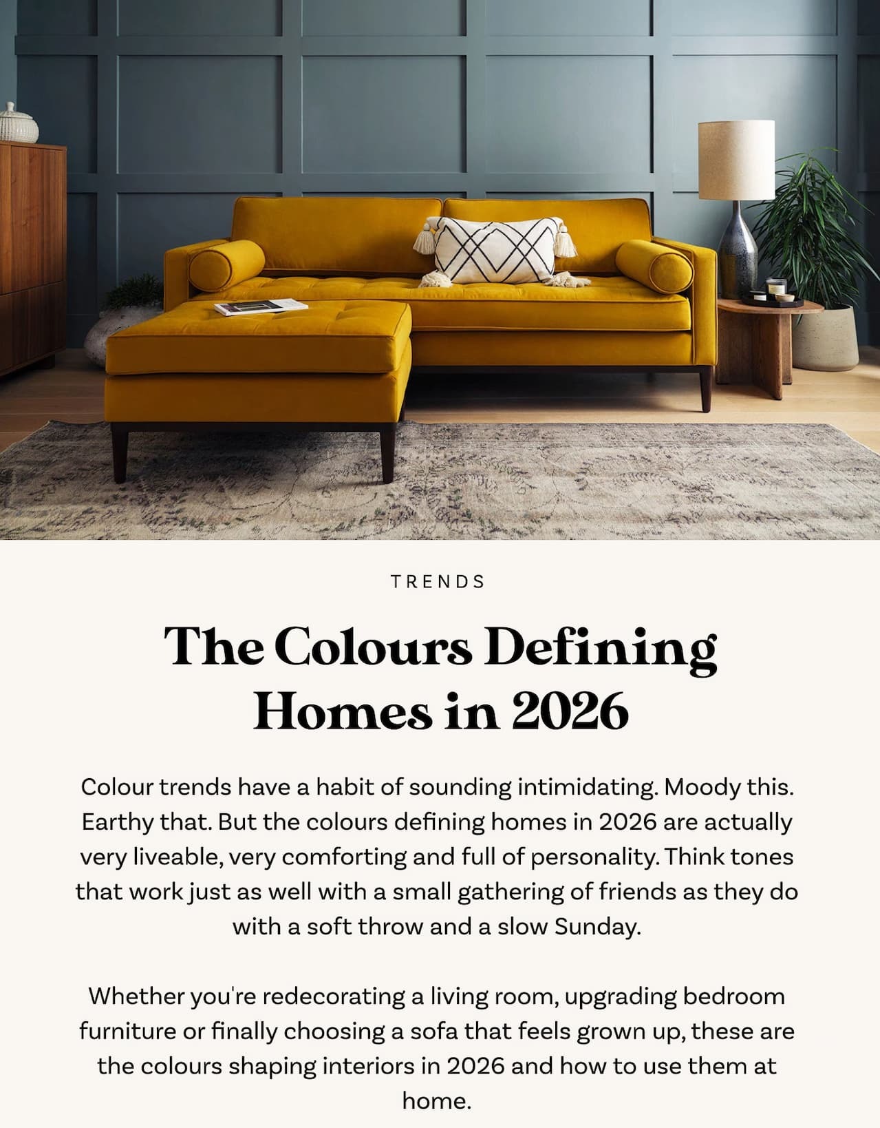 The Colours Defining Homes in 2026