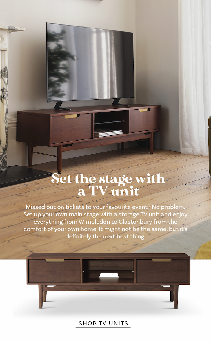 set the stage with a tv unit