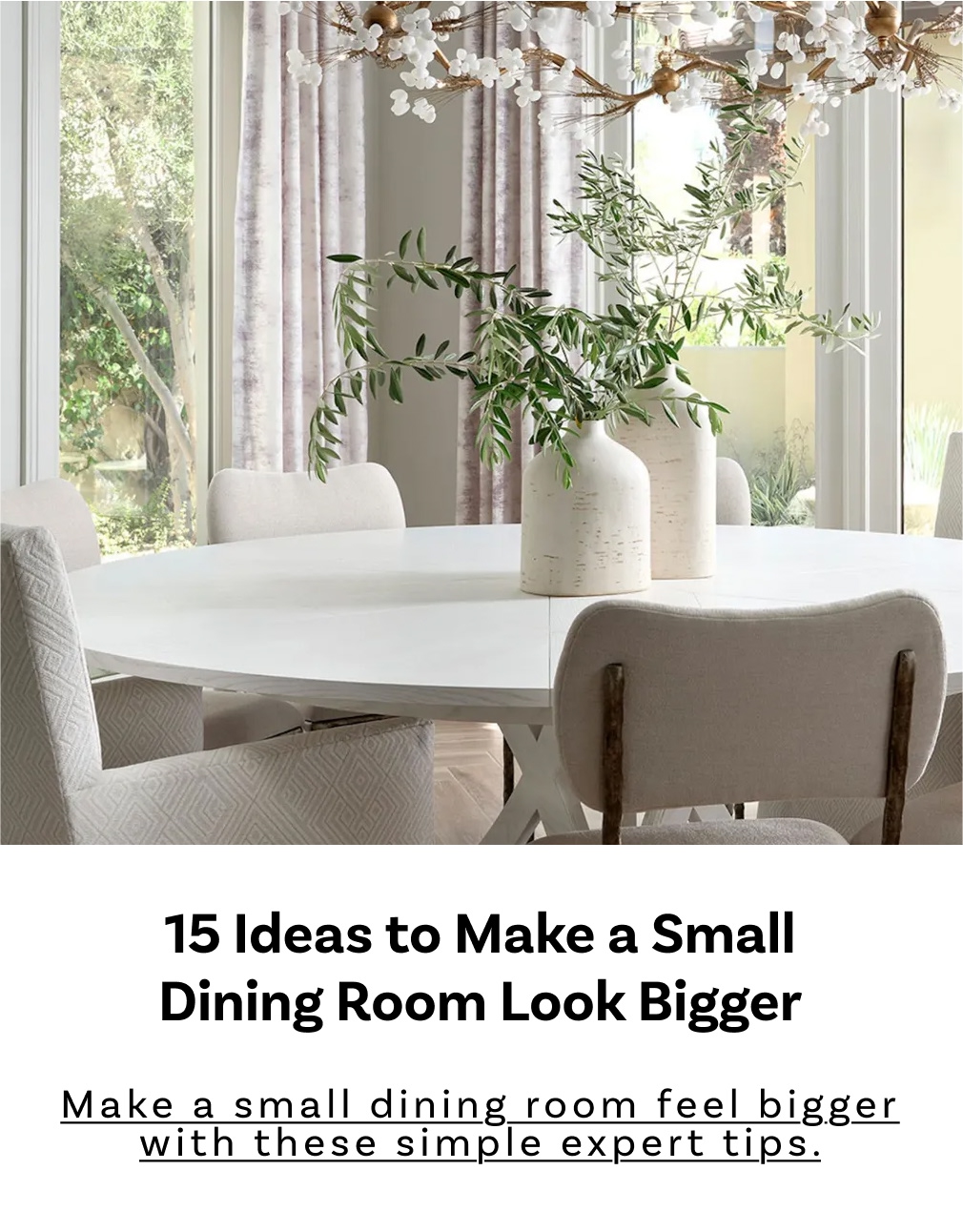 ideas to male small dining room bigger