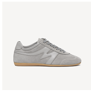 Pale Gray Suede and Leather