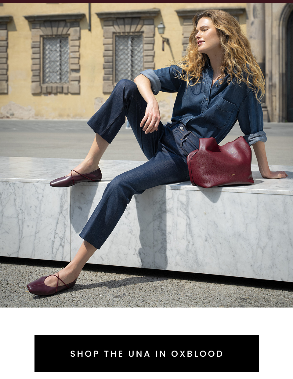 < Shop The Una In Oxblood > 