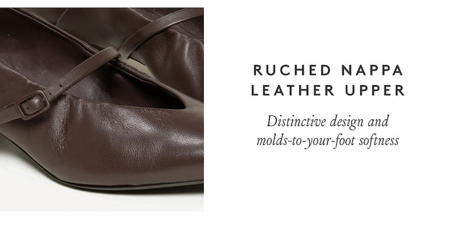 The Loriana 35 - Chocolate - Ruched Nappa Leather Upper
