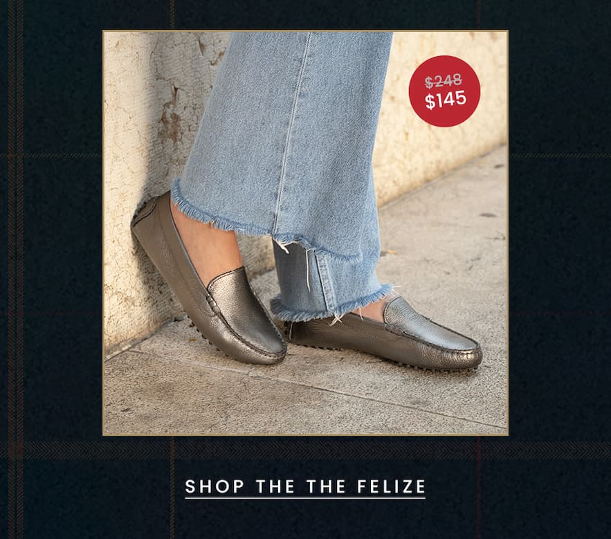 The Felize (metallic) Was $248 | Now $165 < Shop Now > 
