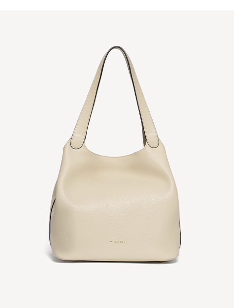 Light Oatmeal Tumbled Leather